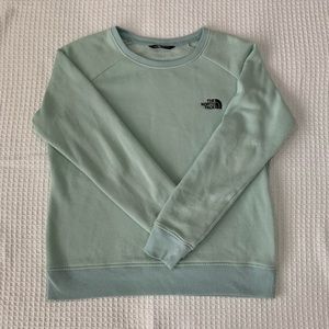 Teal North Face  Fleece lined Crewneck